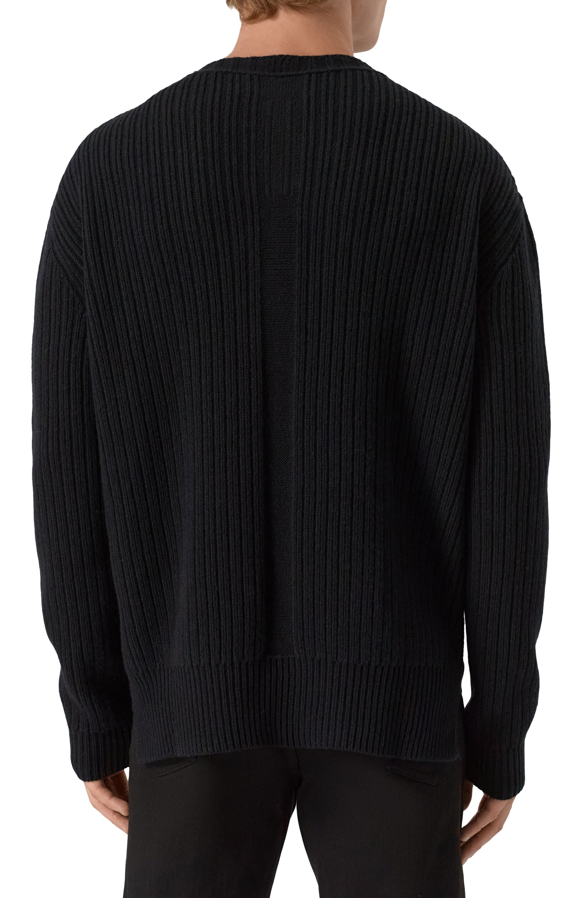 Шерстяной свитер RICK OWENS черного цвета по цене 106000 руб., арт. RU02E1649/KWV, фото 4 Шерстяной свитер RICK OWENS, арт. RU02E1649/KWV, фото 4