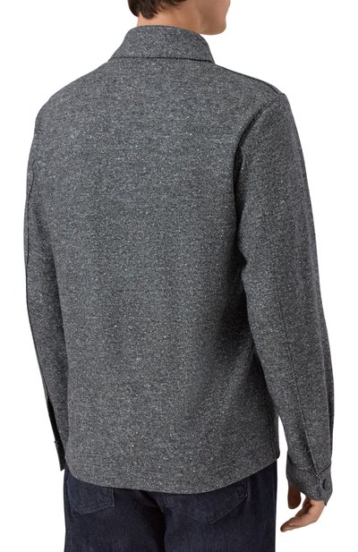 Куртка-рубашка из шерсти и шелка HARRIS WHARF LONDON, арт. CH9366MDH, фото 4