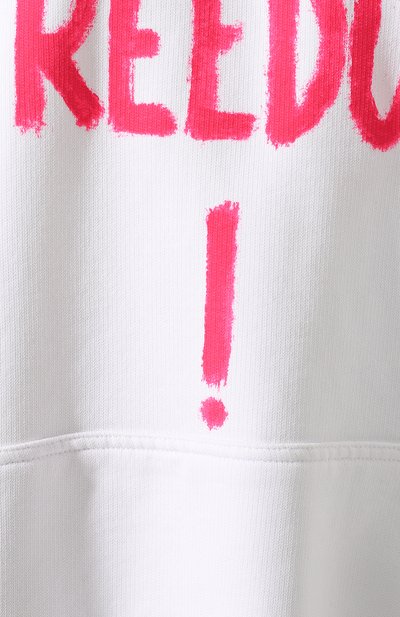 Хлопковое худи VETEMENTS белого цвета по цене 56400 руб., арт. SS20TR377 1619/W/WHITE, фото 5 Хлопковое худи VETEMENTS, арт. SS20TR377 1619/W/WHITE, фото 5