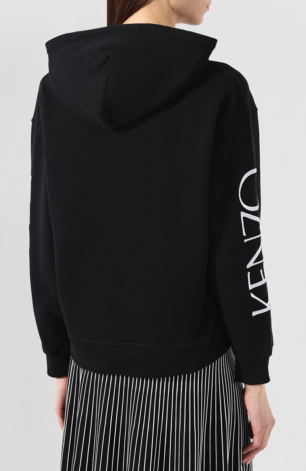 Хлопковое худи KENZO черного цвета по цене 29950 руб., арт. 2SW780952, фото 4 Хлопковое худи KENZO, арт. 2SW780952, фото 4