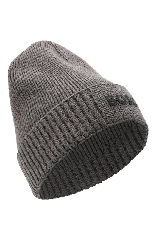Шапка из хлопка и шерсти BOSS 50499423 Серый 50499423