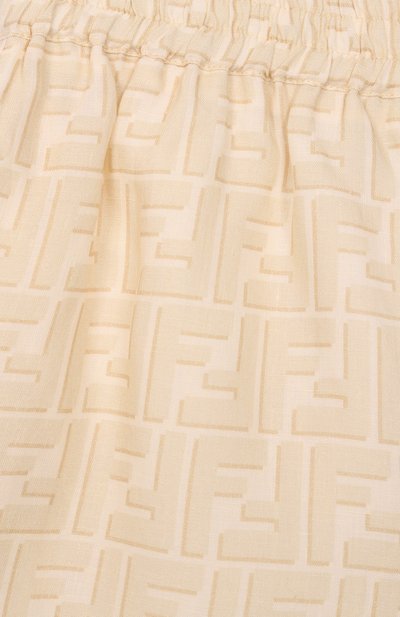 Льняные шорты FENDI бежевого цвета по цене 66000 руб., арт. JUF180/AY8C, фото 3 Льняные шорты FENDI, арт. JUF180/AY8C, фото 3