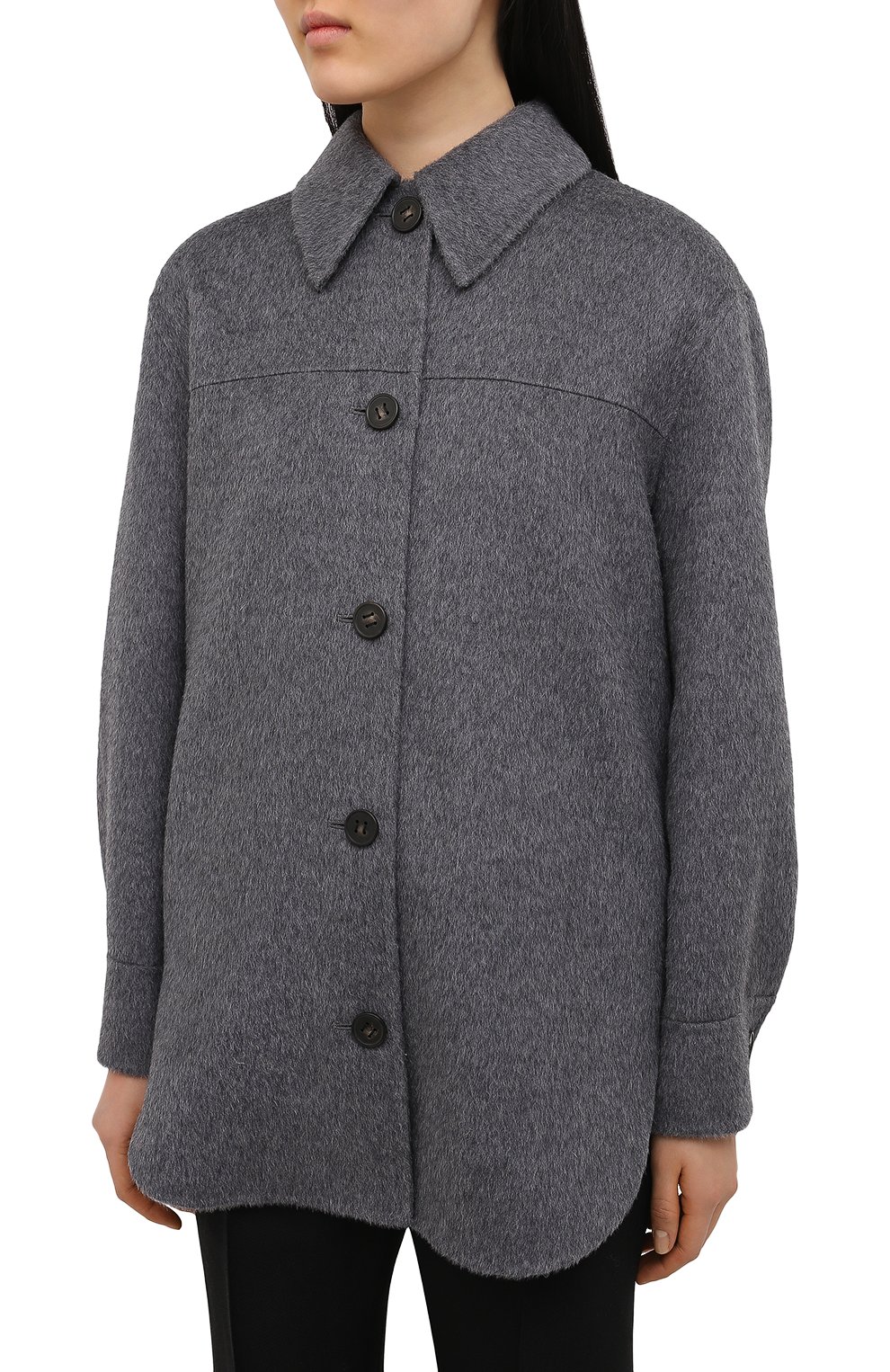 Шерстяная куртка ACNE STUDIOS серого цвета по цене 109000 руб., арт. A90338, фото 3 Шерстяная куртка ACNE STUDIOS, арт. A90338, фото 3