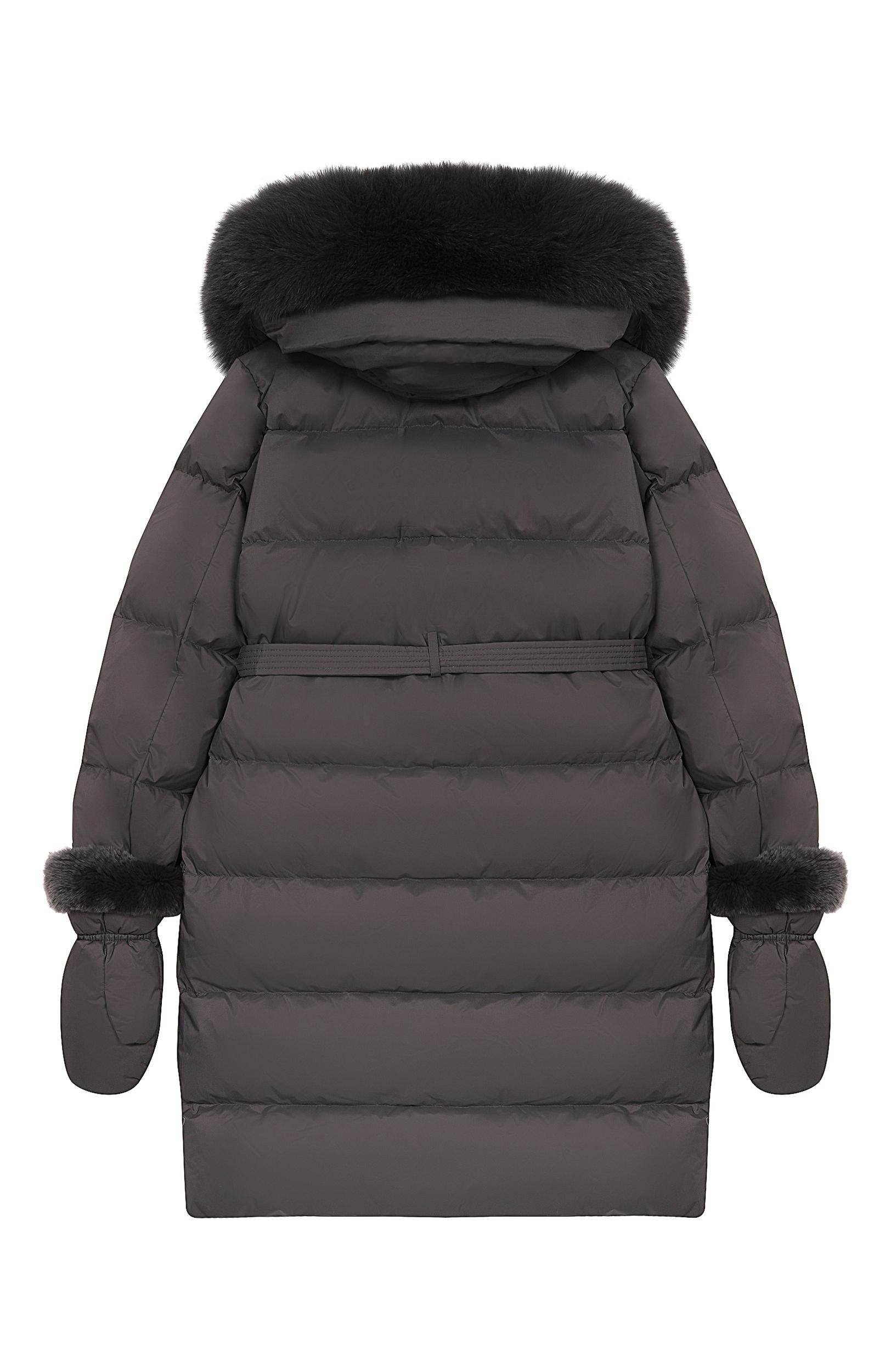 Пуховое пальто с отделкой из лисы YVES SALOMON ENFANT, арт. 25WEM920XXD0XW/6A, фото 2