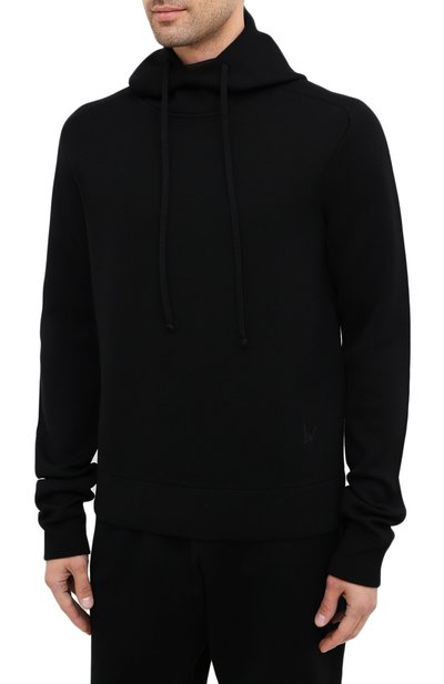 Худи из шерсти и вискозы BOTTEGA VENETA черного цвета по цене 150500 руб., арт. 631512/VKWQ0, фото 3 Худи из шерсти и вискозы BOTTEGA VENETA, арт. 631512/VKWQ0, фото 3