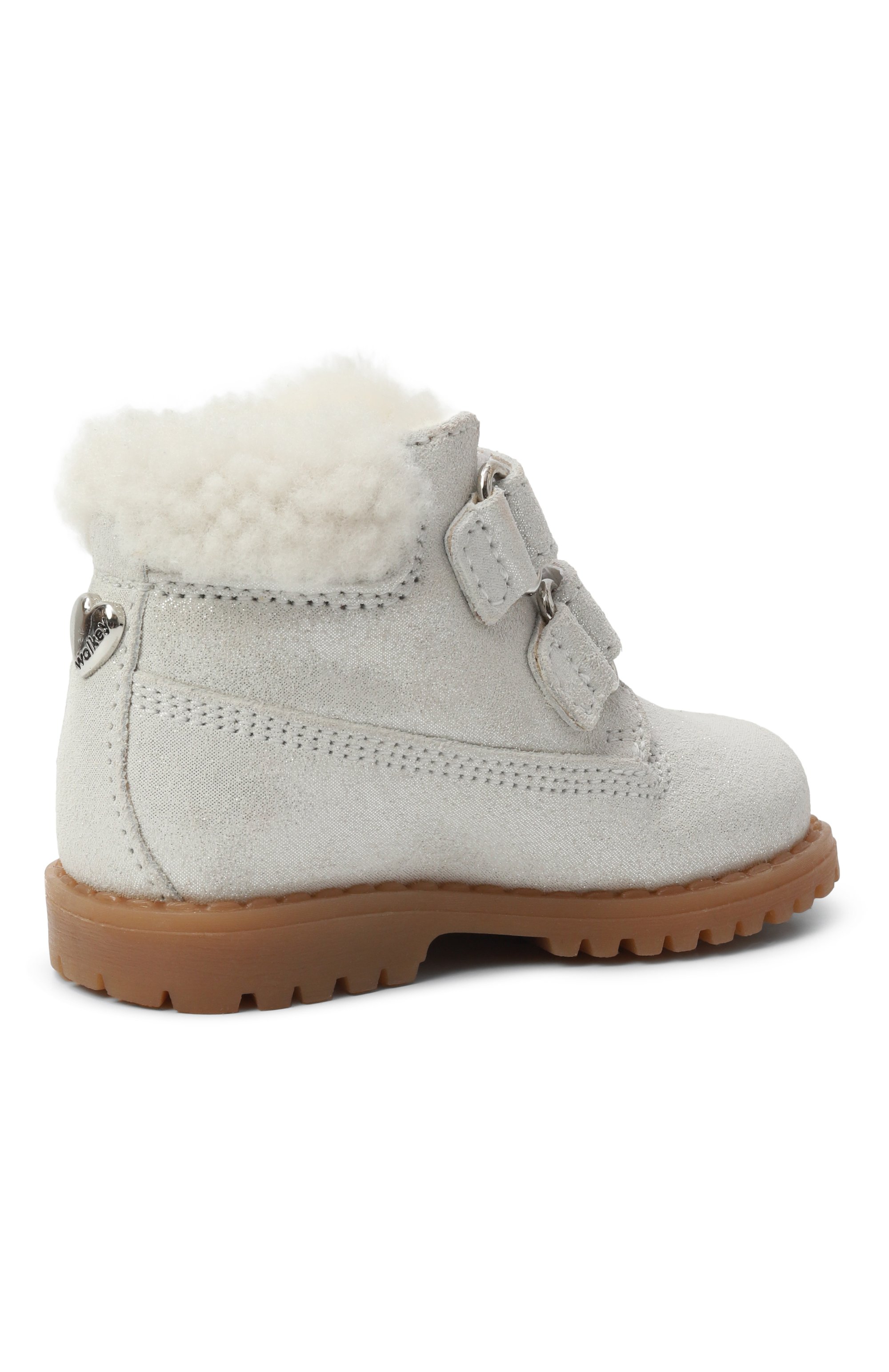 Утепленные ботинки WALKEY серебряного цвета по цене 15000 руб., арт. Y1A5-43971-1761100/19-24, фото 3 Утепленные ботинки WALKEY, арт. Y1A5-43971-1761100/19-24, фото 3