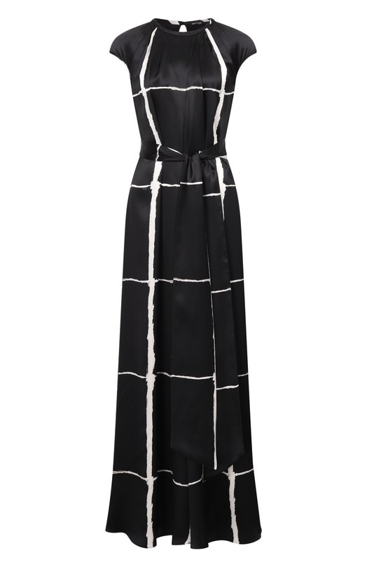 Атласное платье Kiton D61333K0873G06 Чёрно-белый D61333K0873G06