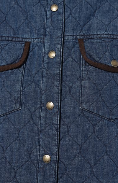 Джинсовая куртка JACOB COHEN синего цвета по цене 61550 руб., арт. V E 001 80 J 0184/410F, фото 5 Джинсовая куртка JACOB COHEN, арт. V E 001 80 J 0184/410F, фото 5