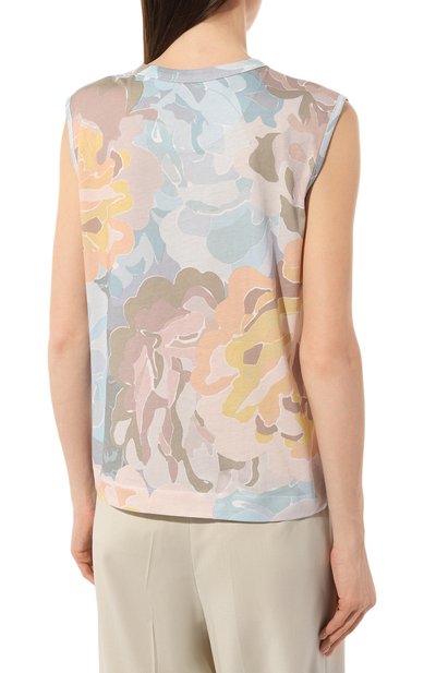 Хлопковый топ DRIES VAN NOTEN разноцветного цвета по цене 33550 руб., арт. 231-011165-6624, фото 4 Хлопковый топ DRIES VAN NOTEN, арт. 231-011165-6624, фото 4