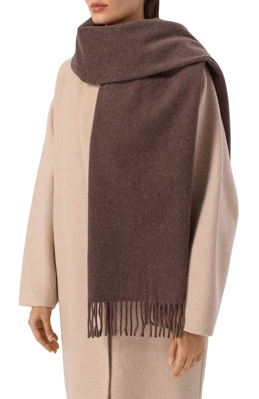 Кашемировый шарф Brunello Cucinelli MSCDVSW01 Коричневый  MSCDVSW01 Фото 2