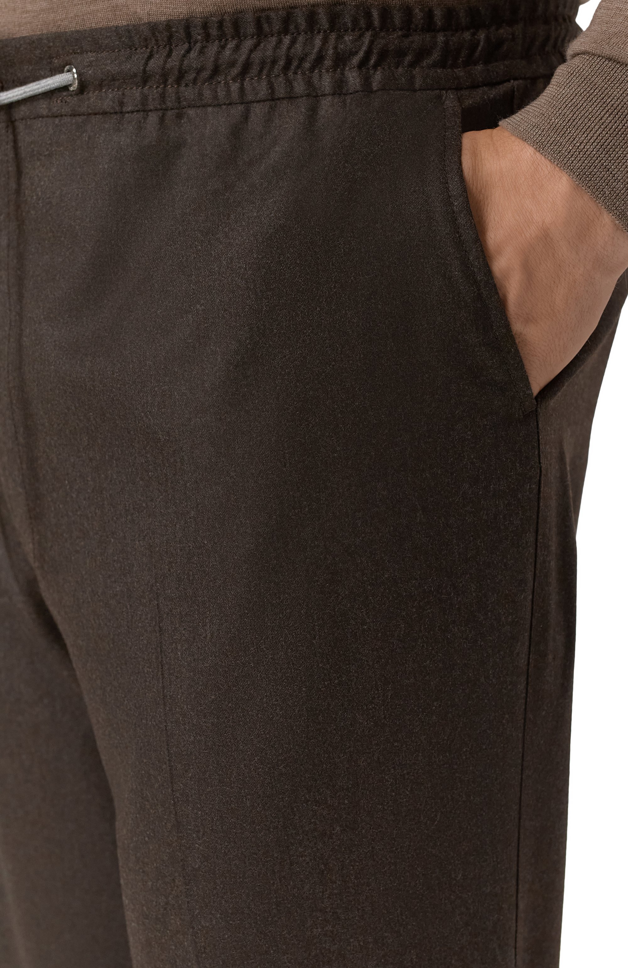 Шерстяные брюки CORNELIANI темно-коричневого цвета по цене 54850 руб., арт. 264L27-2618111, фото 5 Шерстяные брюки CORNELIANI, арт. 264L27-2618111, фото 5