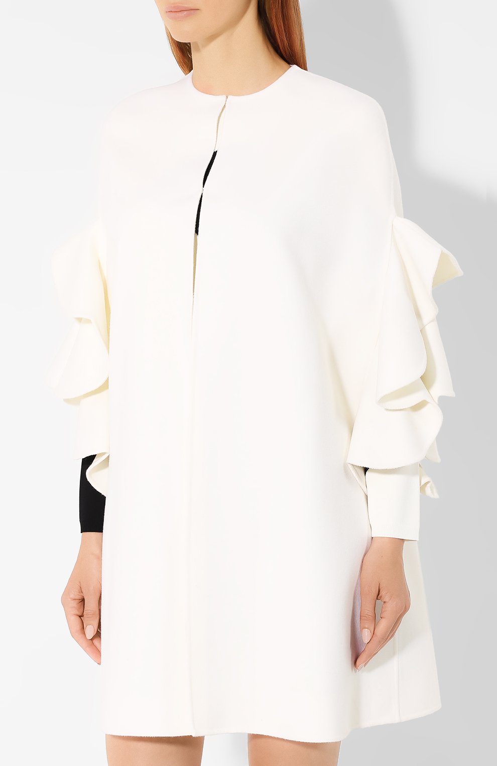 Пончо из смеси шерсти и кашемира VALENTINO, арт. SB3CG1A015E, фото 3