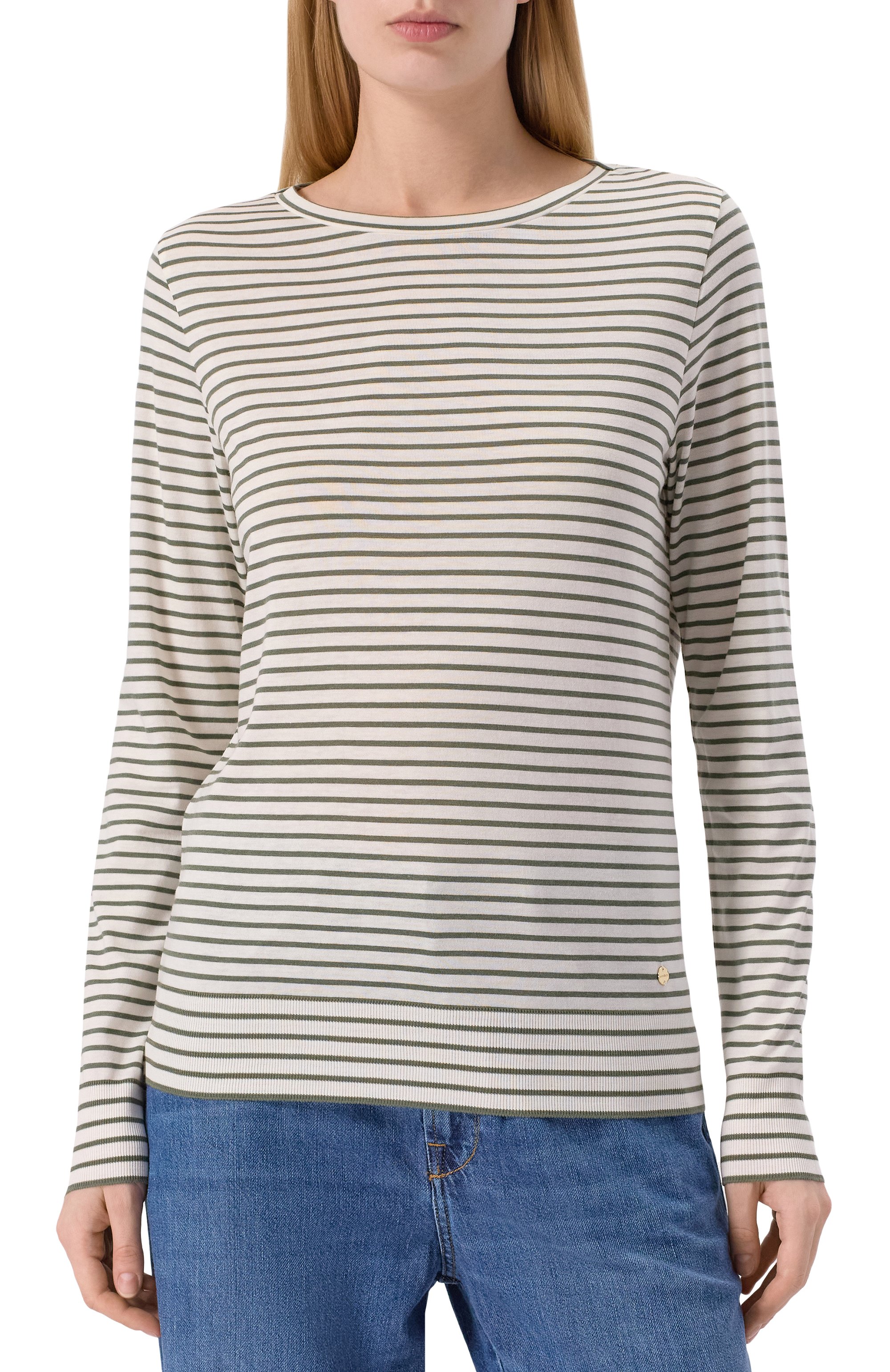 Лонгслив WINDSOR кремового цвета по цене 19150 руб., арт. 52 DT106 10017405/30045346, фото 3 Лонгслив WINDSOR, арт. 52 DT106 10017405/30045346, фото 3