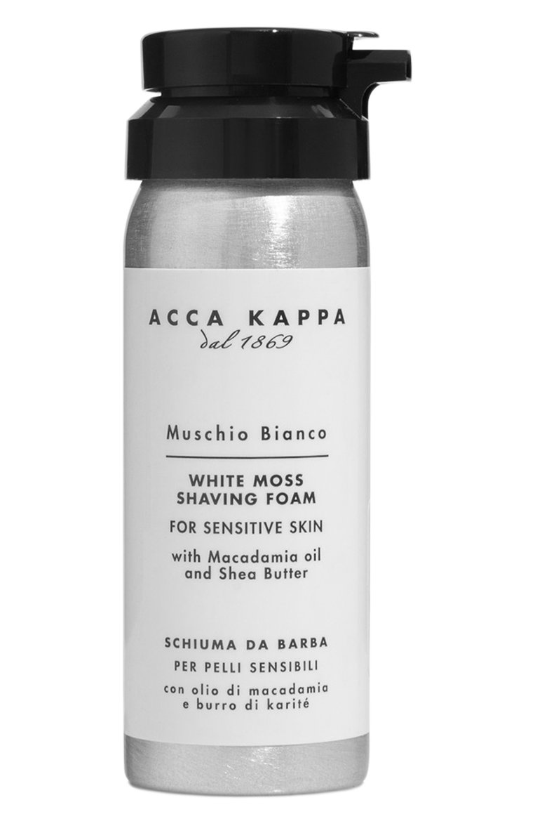 Мужская пена для бритья muschio bianco (50ml) ACCA KAPPA бесцветного цвета, арт. 853326 | Фото 1 (Нос: Не проставлено; Региональные ограничения белый список (Axapta Mercury): Не проставлено; Назначение: Для бритья; Ти�п продукта: Пены)