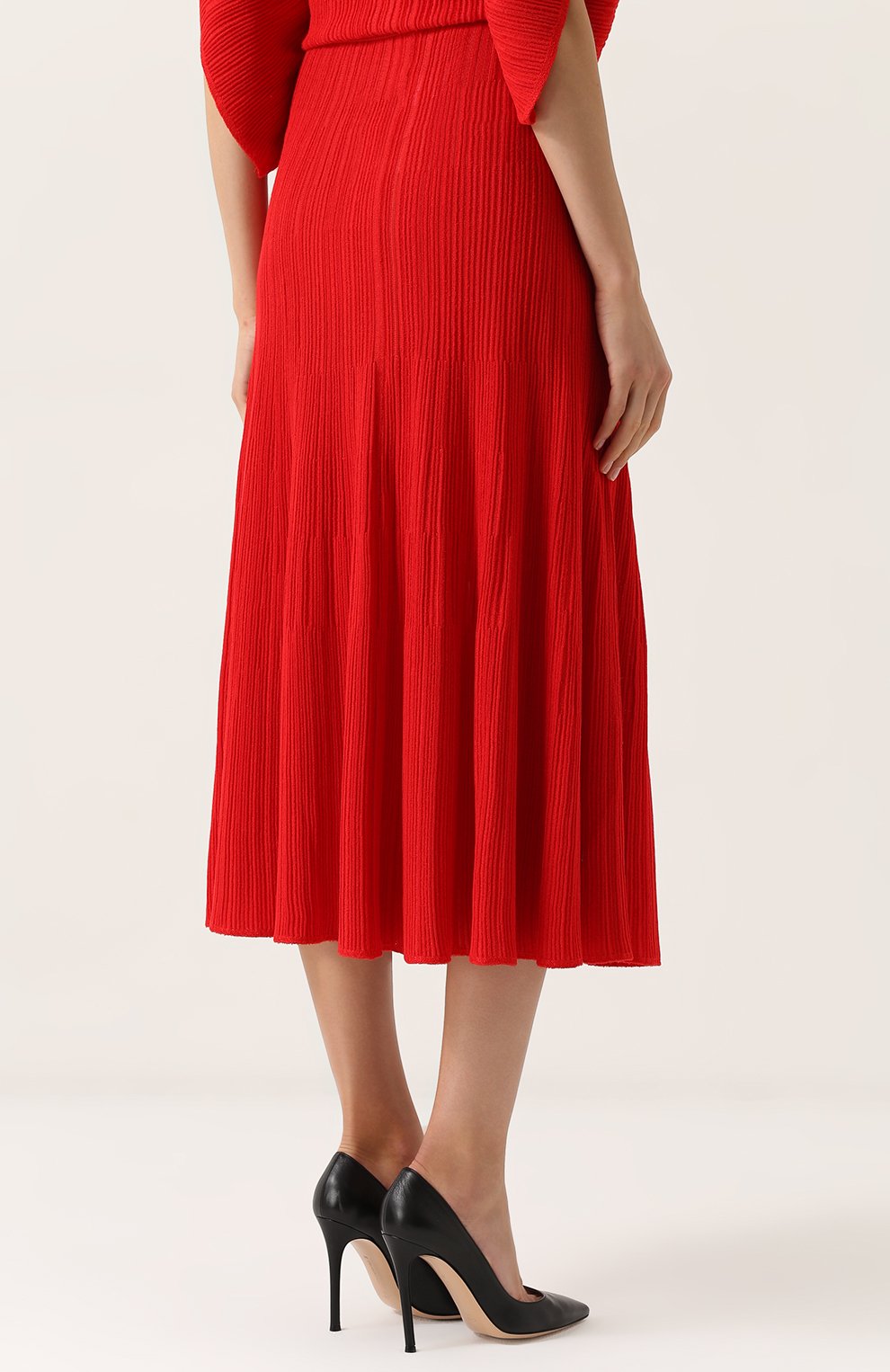 Однотонная жатая юбка-миди SONIA RYKIEL, арт. 18355201-LA, фото 4