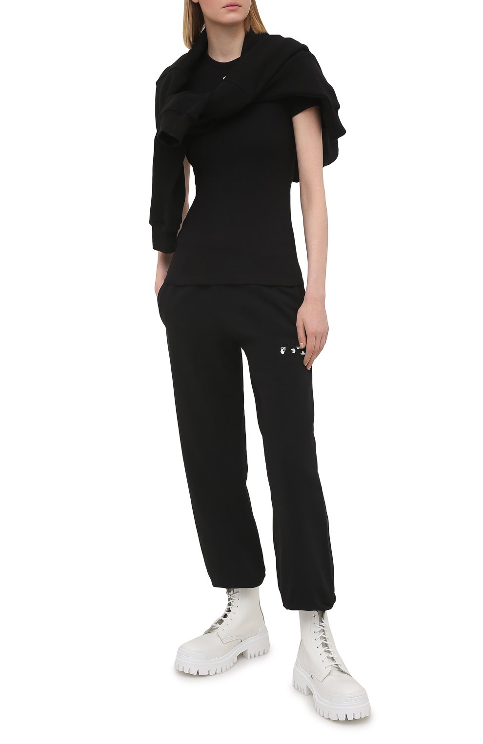 Хлопковая футболка OFF-WHITE, арт. 0WAA065S21JER001, фото 2