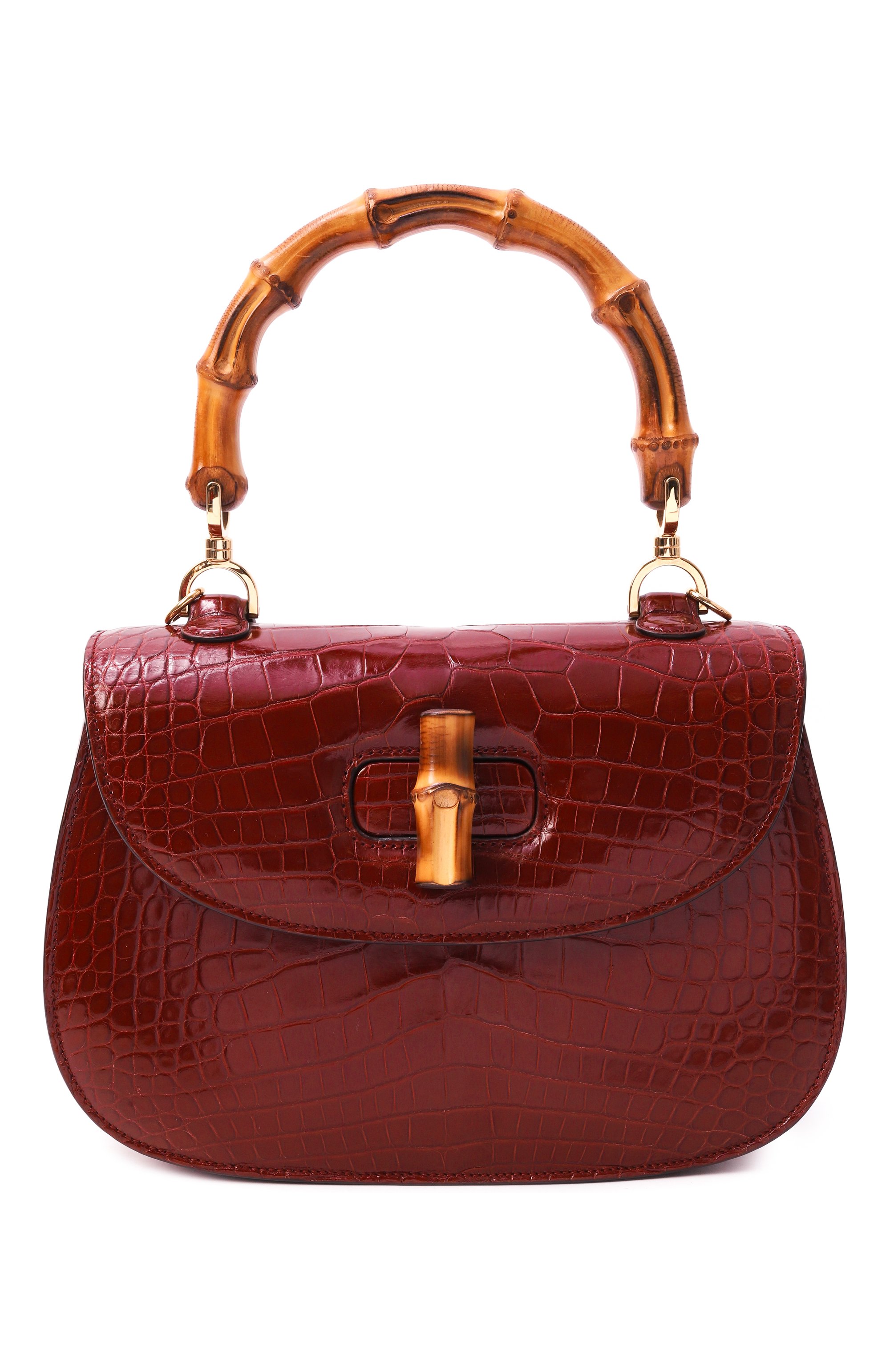 Сумка gucci bamboo 1947 small из кожи аллигатора GUCCI, арт. 517337 EV40G, фото 1
