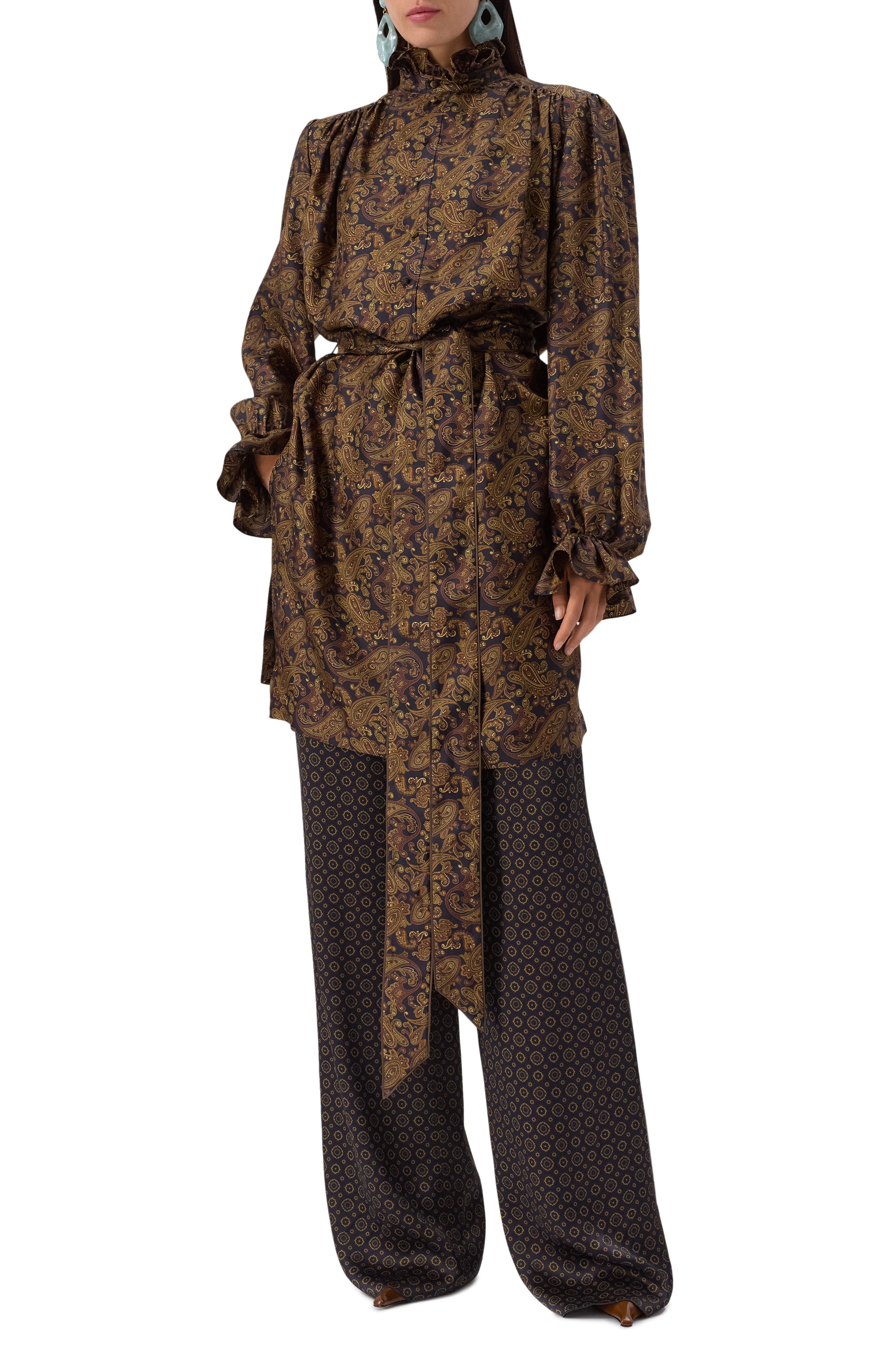 Шелковое платье SAINT LAURENT, арт. 828304/Y6K90, фото 3