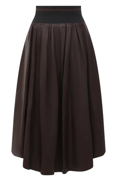 Женская кожаная юбка BRUNELLO CUCINELLI, арт. M0TANG3011