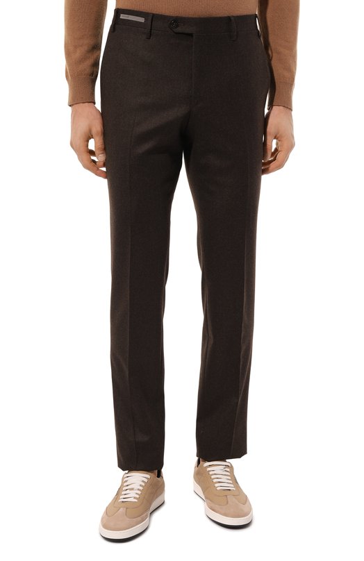 Шерстяные брюки Corneliani 945B01-9418111 Коричневый  945B01-9418111 Фото 3