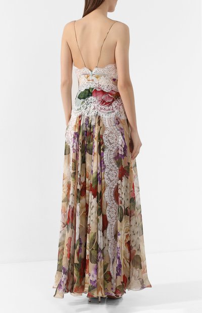 Платье из смеси шелка и хлопка DOLCE & GABBANA, арт. F6H5AT/GDS39, фото 4