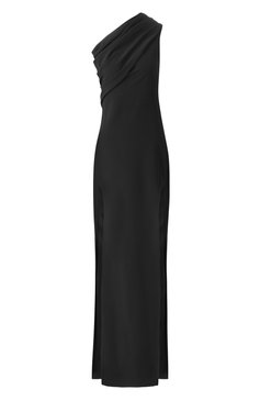 Женское платье RICK OWENS черного цвета, арт. RP01E7509/CC | Фото 1 (Драгоценные камни: Проставлено; Материал внешний: Шелк, Синтетический материал; Длина Ж (юбки, платья, шорты): Макси; Мате�риал сплава: Проставлено; Стили: Гламурный; Рукава: Без рукавов; Женское Кросс-КТ: Платье-одежда; Случай: Вечерний)
