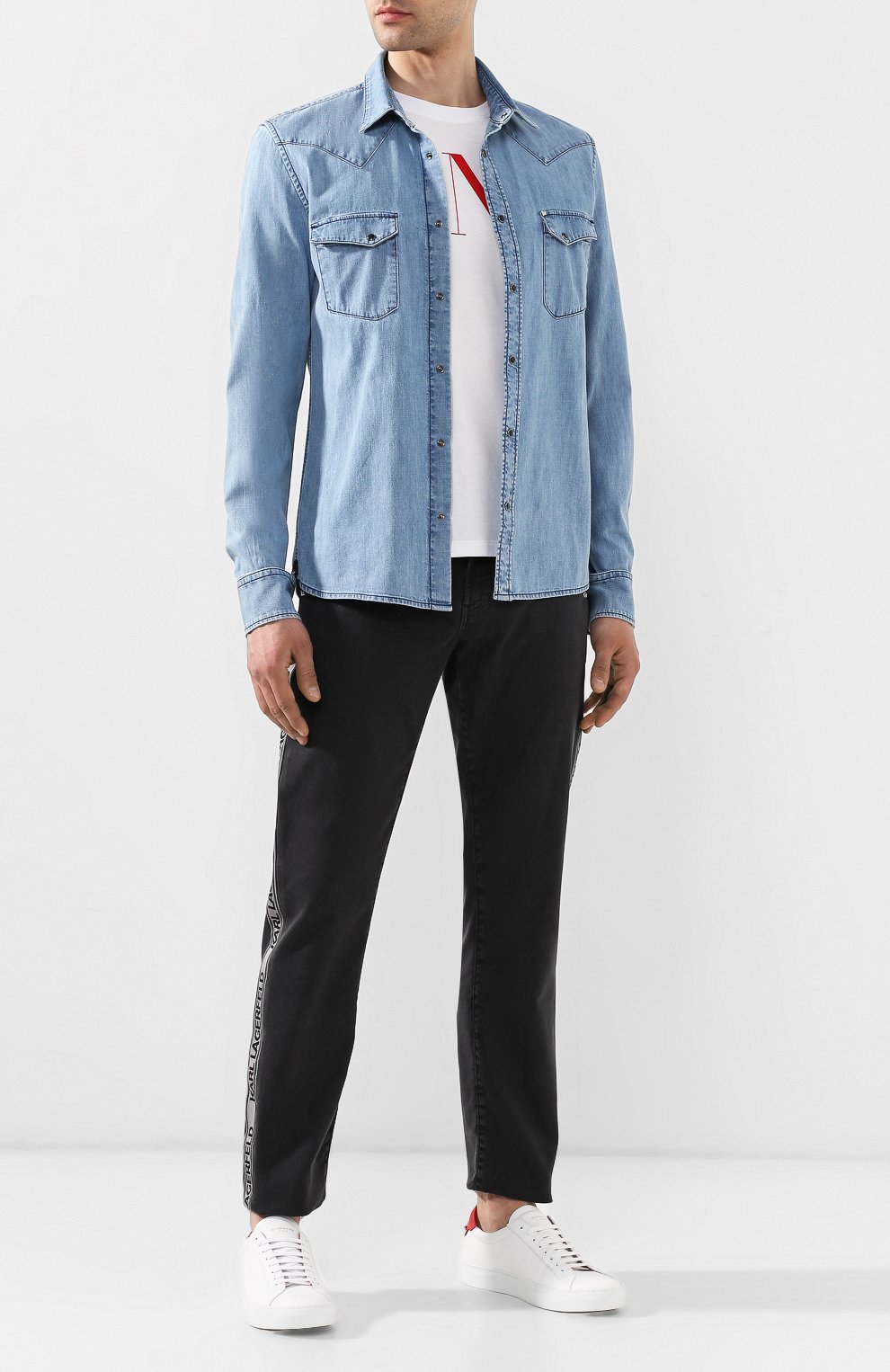 Джинсовая рубашка KARL LAGERFELD DENIM, арт. KLMSH0001 FKL 01351-W3, фото 2