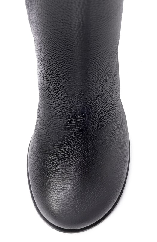 Кожаные сапоги Liya 95 Amina Muaddi LIYA B00T 95/GRAINY LEATHER Чёрный  LIYA B00T 95/GRAINY LEATHER Фото 6