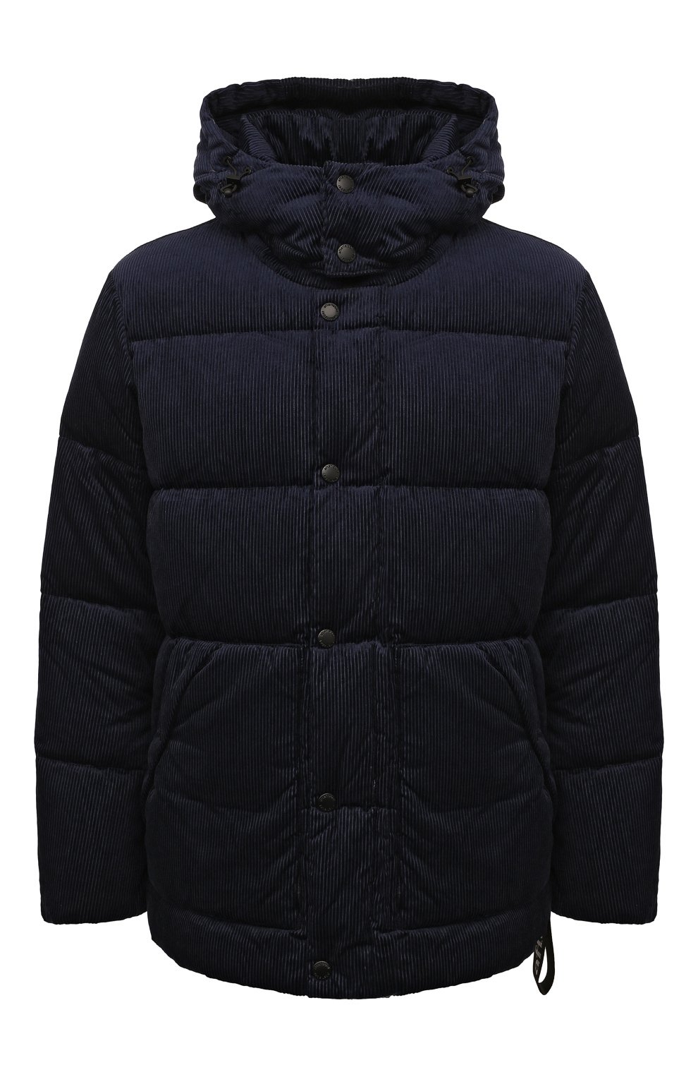 Вельветовый пуховик AFTER LABEL темно-синего цвета по цене 77550 руб., арт. T0LED0/TP313, фото 1 Вельветовый пуховик AFTER LABEL, арт. T0LED0/TP313, фото 1