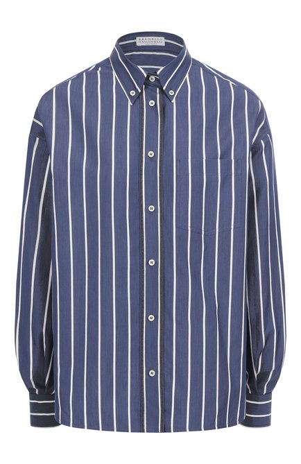 Женская рубашка из хлопка и шелка BRUNELLO CUCINELLI, арт. MP752ND716