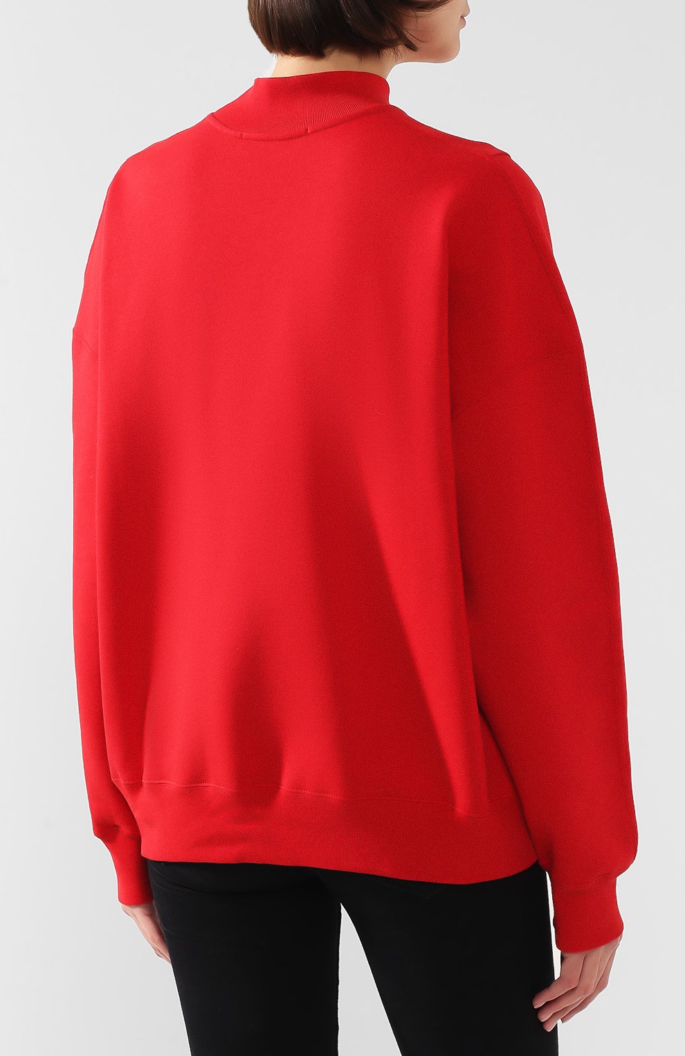 Хлопковый свитшот MSGM красного цвета по цене 15200 руб., арт. 2742MDM193 195799, фото 4 Хлопковый свитшот MSGM, арт. 2742MDM193 195799, фото 4