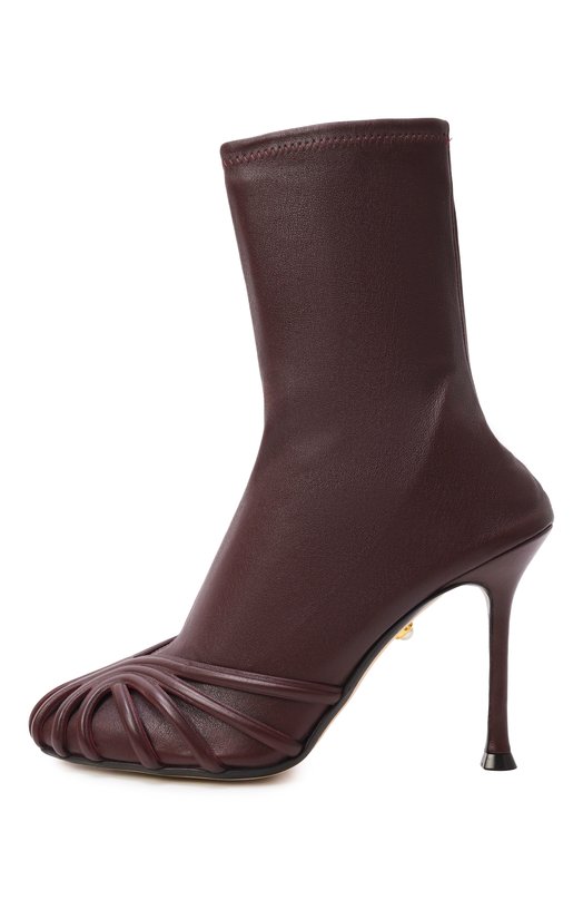 Кожаные ботильоны Iman 95 Alevi Milano L26W7010.R.1044301/GLAM NAPPA STRETCH Бордовый  L26W7010.R.1044301/GLAM NAPPA STRETCH Фото 4
