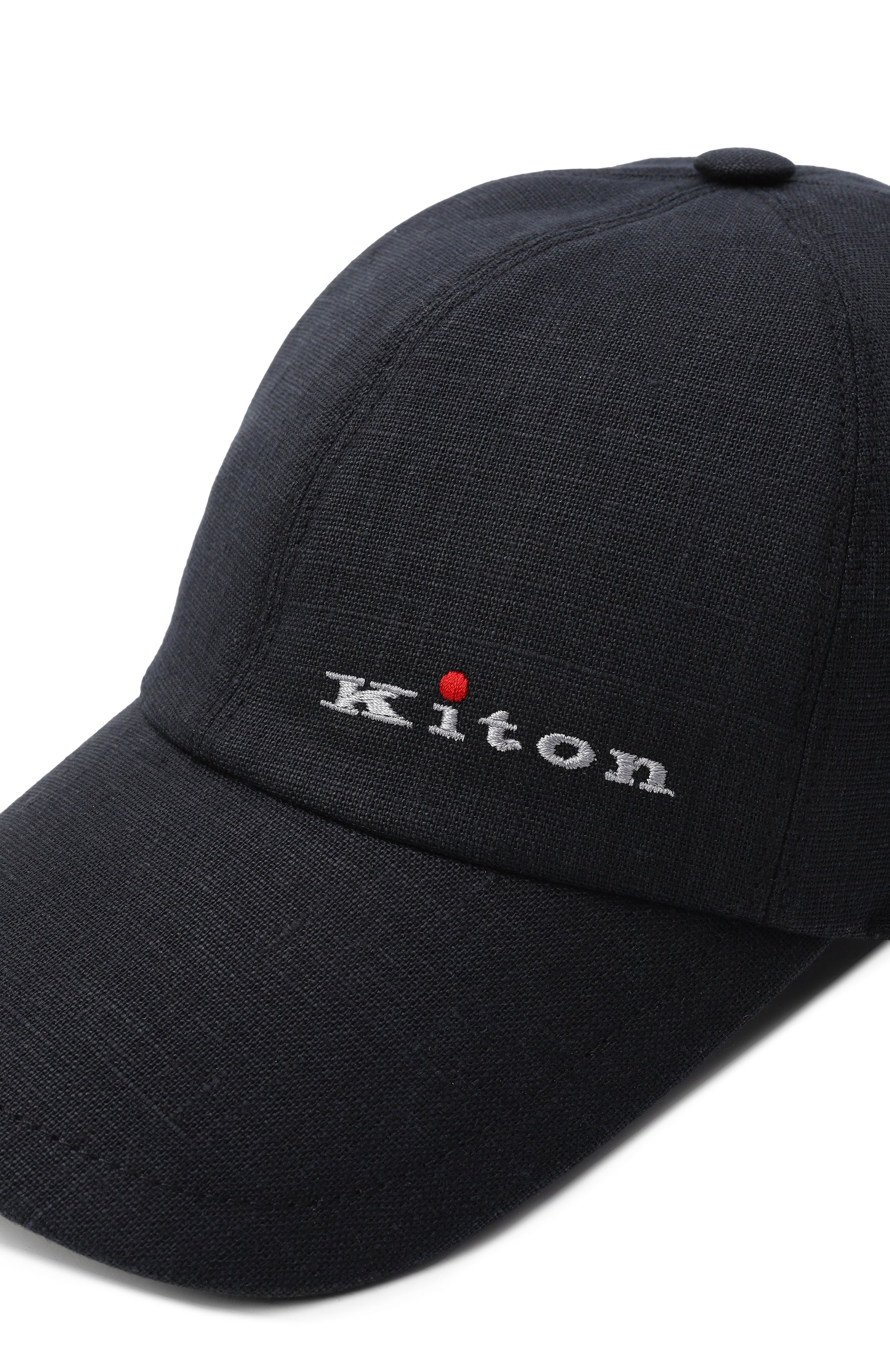 Льняная бейсболка KITON черного цвета по цене 59600 руб., арт. UCPL015K0718H, фото 3 Льняная бейсболка KITON, арт. UCPL015K0718H, фото 3