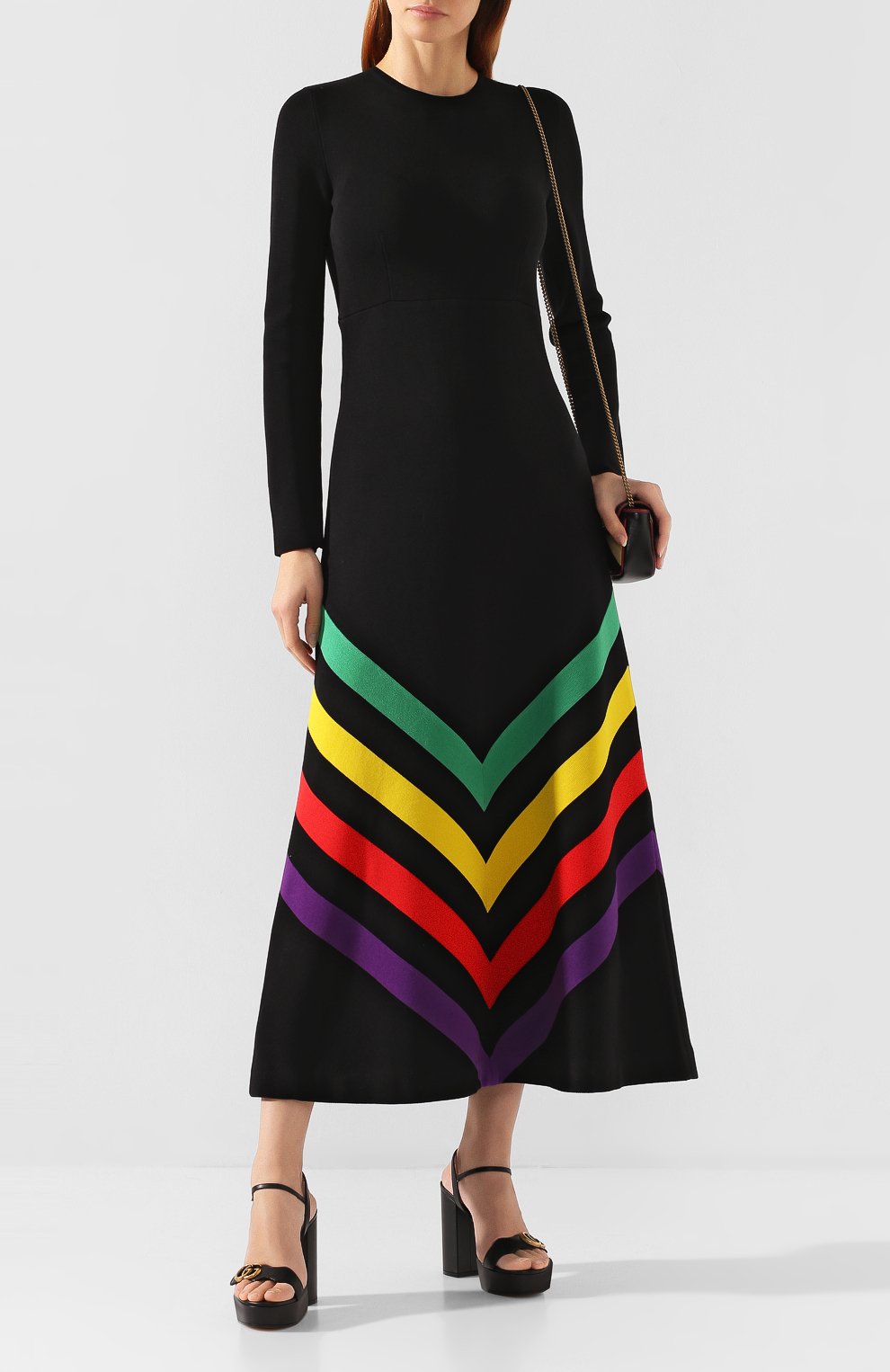 Платье из смеси шелка и хлопка GUCCI, арт. 574193/XKART, фото 2