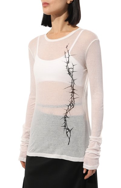 Хлопковый лонгслив ANN DEMEULEMEESTER, арт. 2402-W-JTS12-35-FA434-002, фото 3