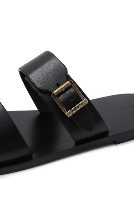 Кожаные шлепанцы Ios Saint Laurent 820533/DWE00 Чёрный  820533/DWE00 Фото 7