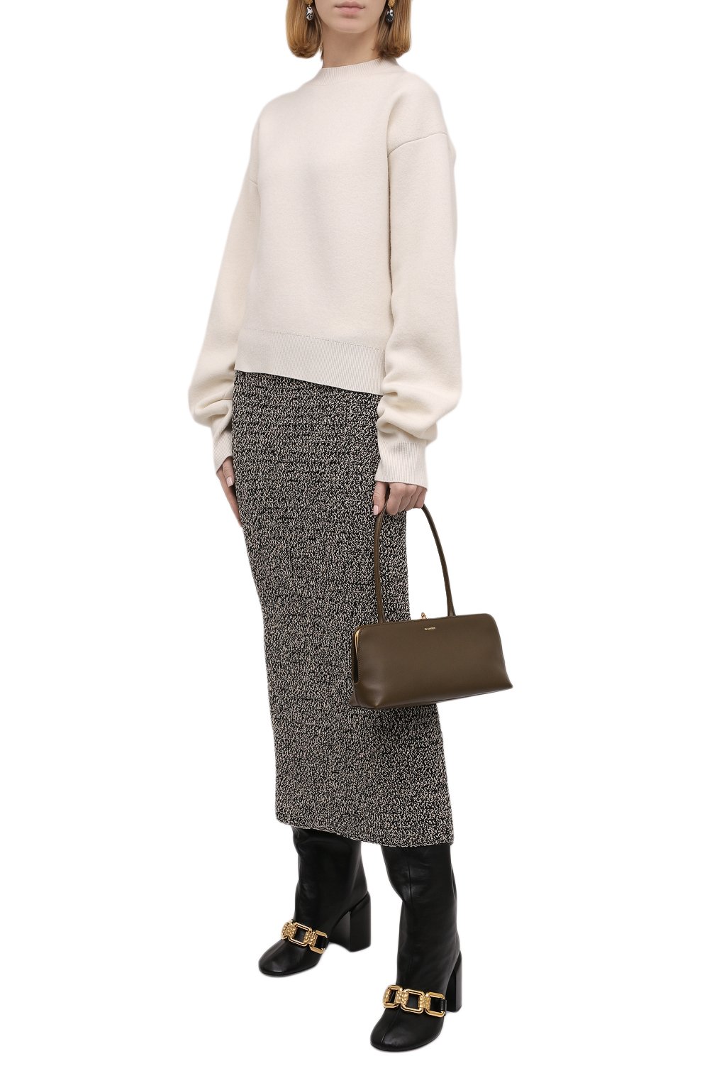 Хлопковая юбка JIL SANDER, арт. JSWS751304-WSY24038, фото 2