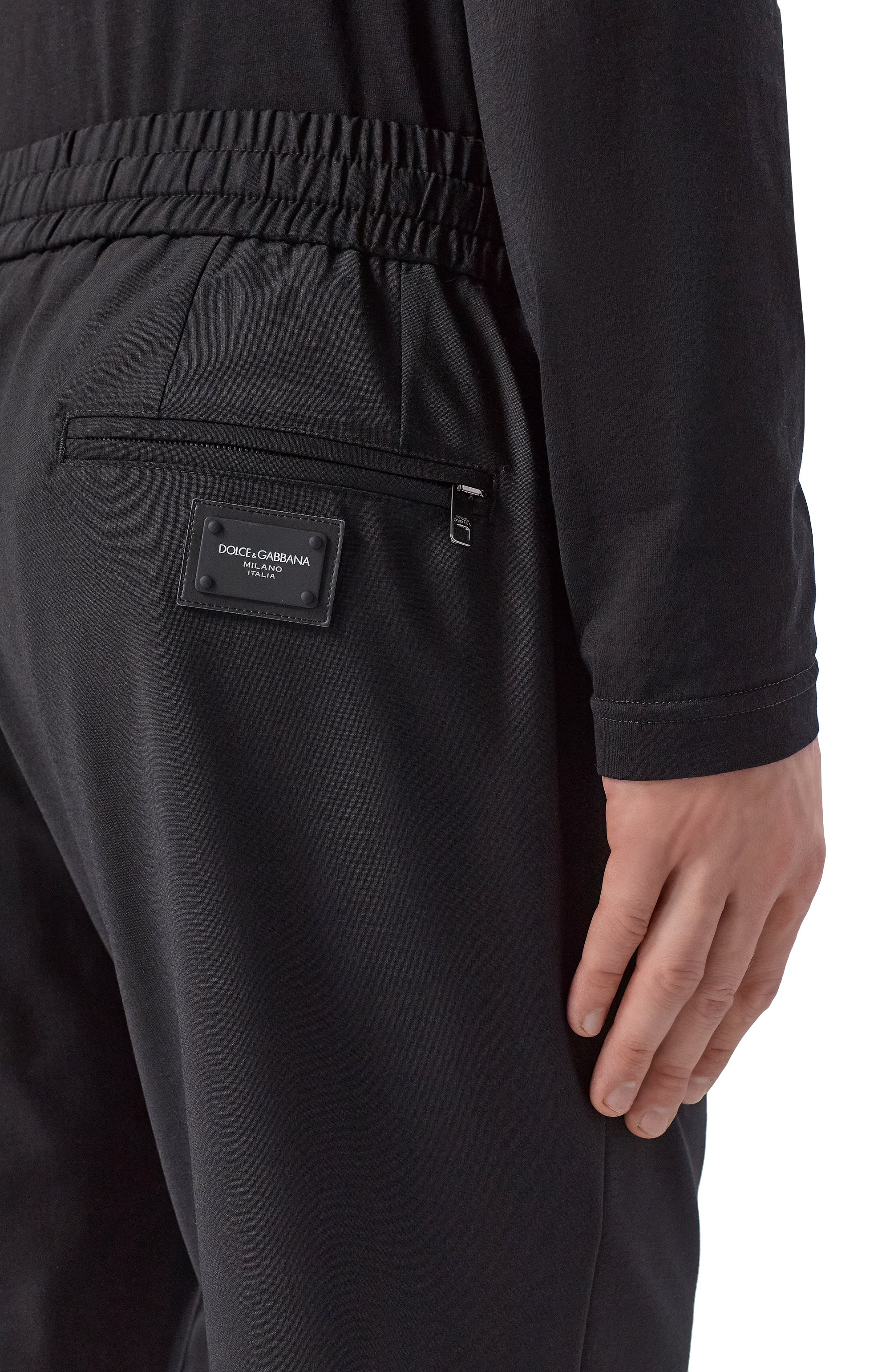 Брюки DOLCE & GABBANA черного цвета по цене 99500 руб., арт. GYACET/GJ275, фото 5 Брюки DOLCE & GABBANA, арт. GYACET/GJ275, фото 5