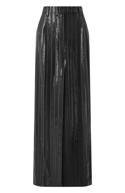 Женская шерстяная юбка с отделкой пайетками BRUNELLO CUCINELLI, арт. MB009G3698