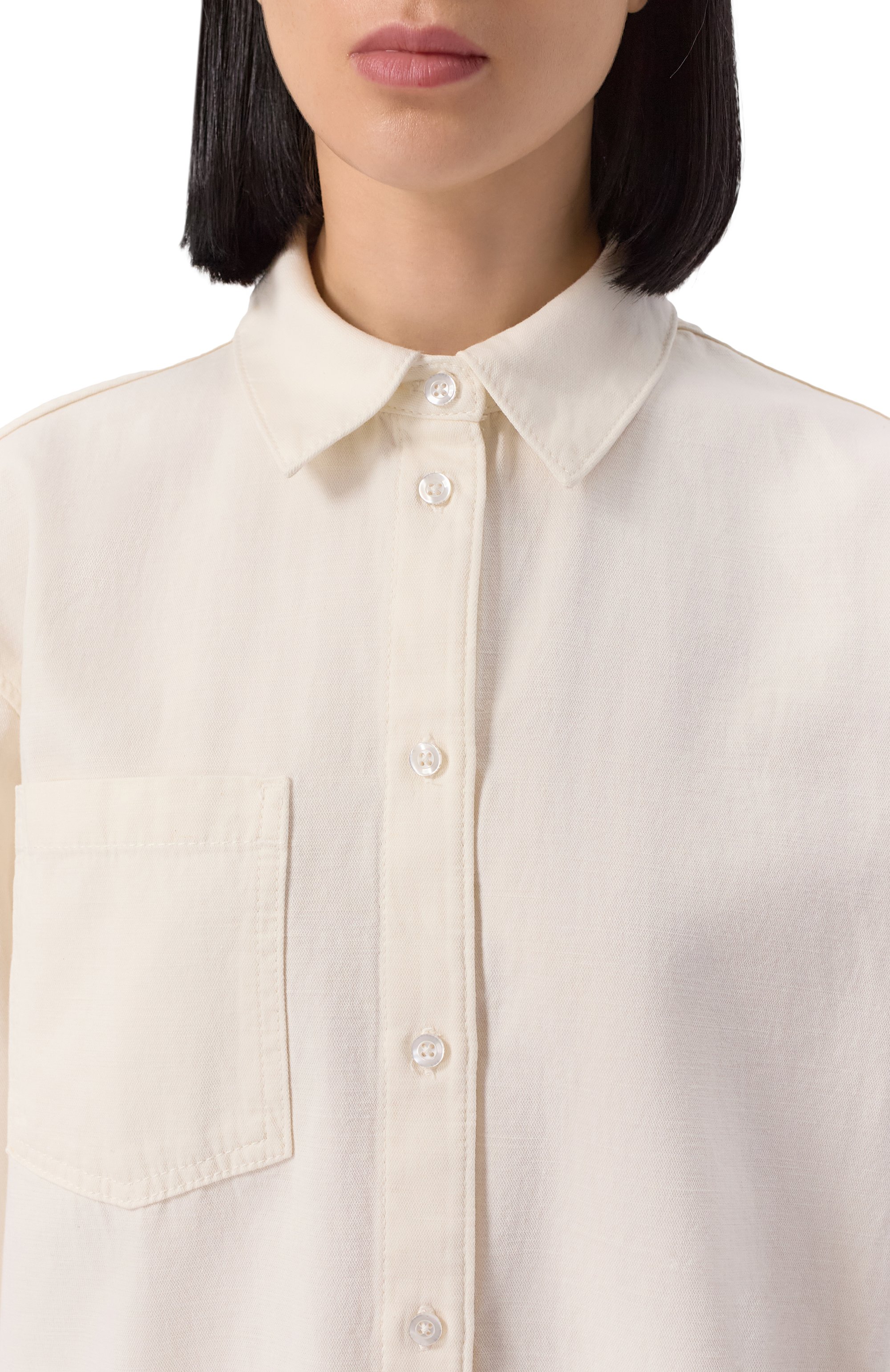 Рубашка из хлопка и льна 7 FOR ALL MANKIND, арт. 7U033X10LNI, фото 5