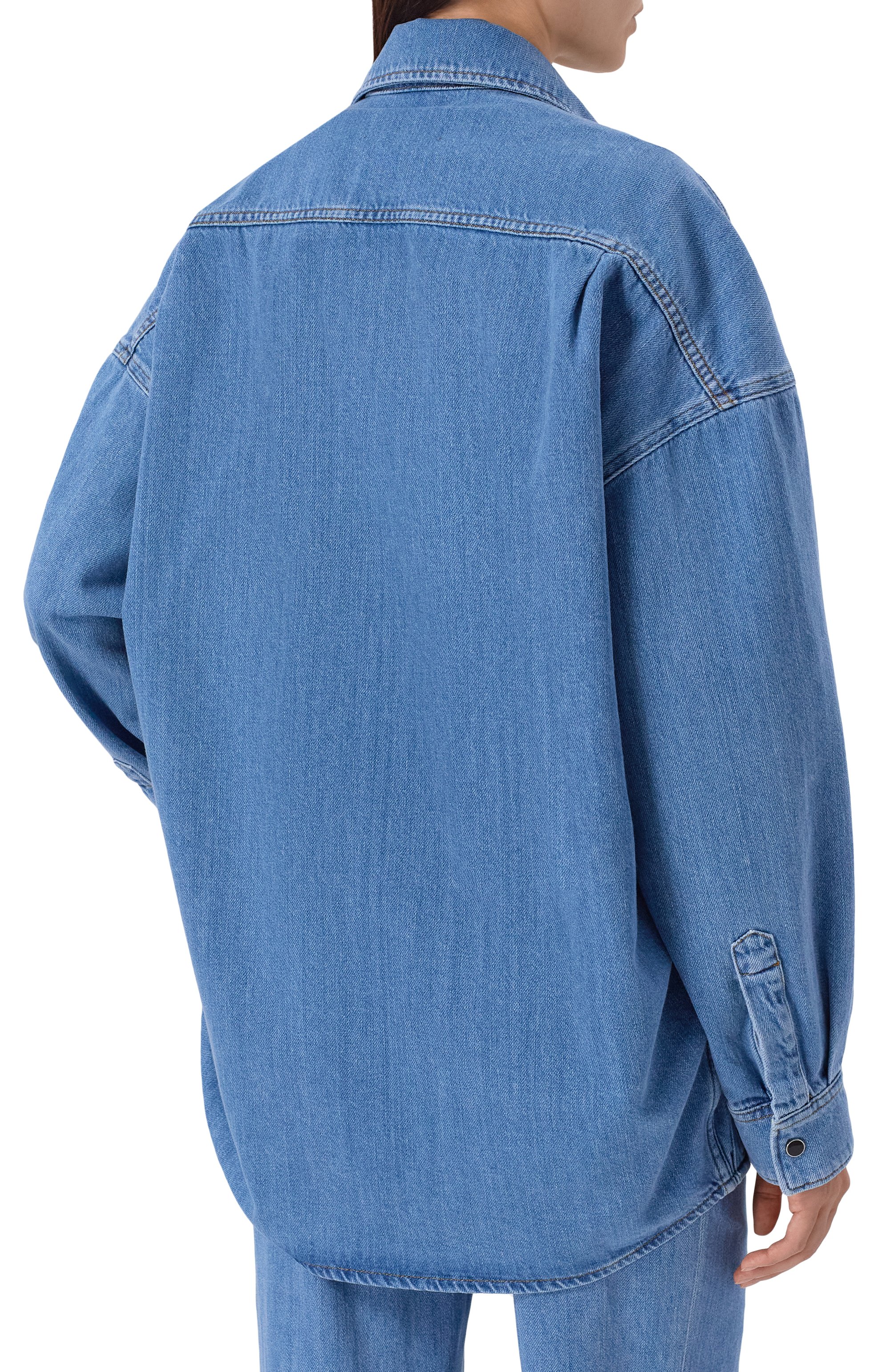 Джинсовая рубашка MISSONI голубого цвета по цене 121500 руб., арт. DS26SJ0N/BW00ZB, фото 4 Джинсовая рубашка MISSONI, арт. DS26SJ0N/BW00ZB, фото 4