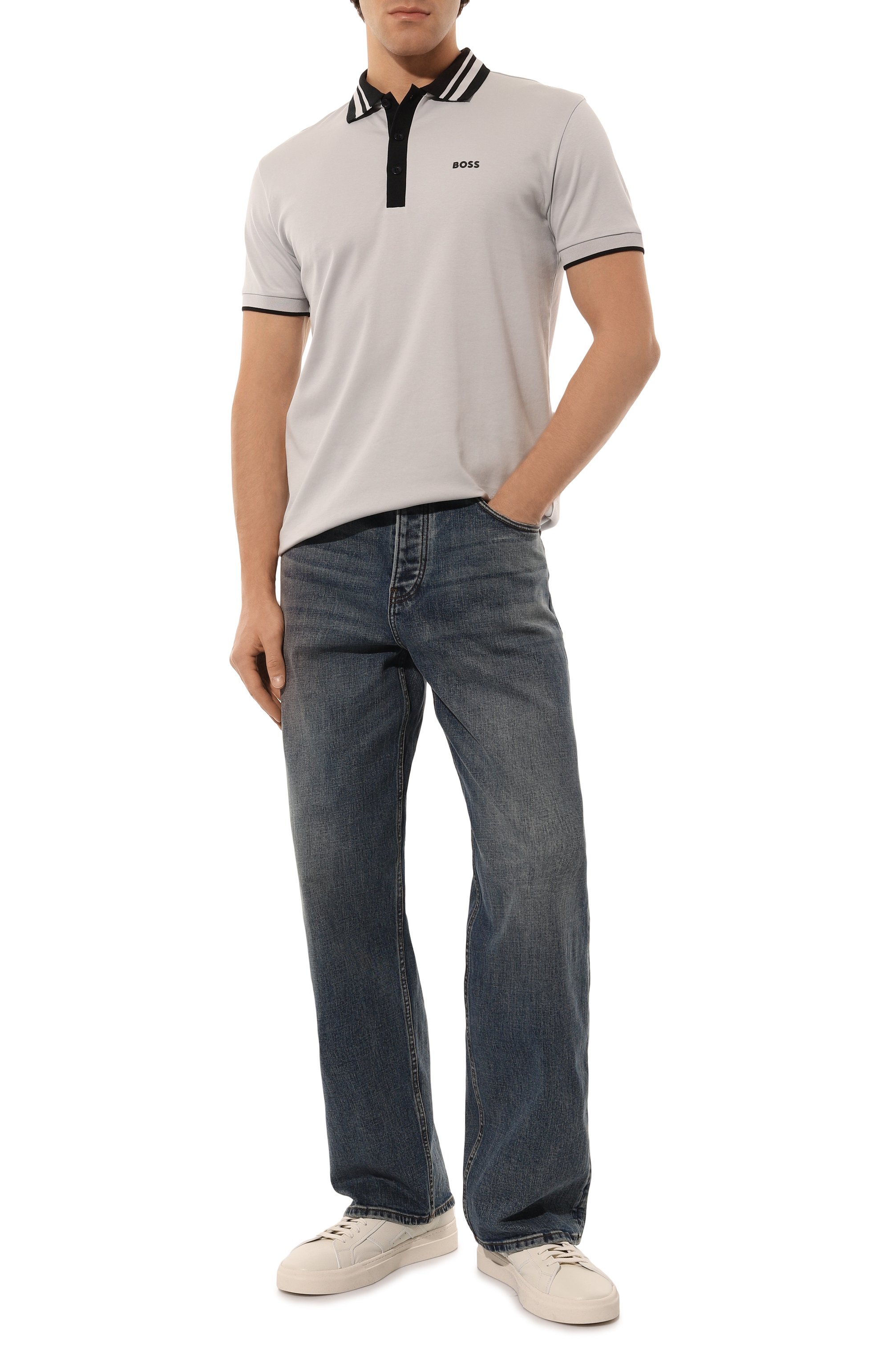 Хлопковое поло BOSS GREEN, арт. 50533272, фото 2