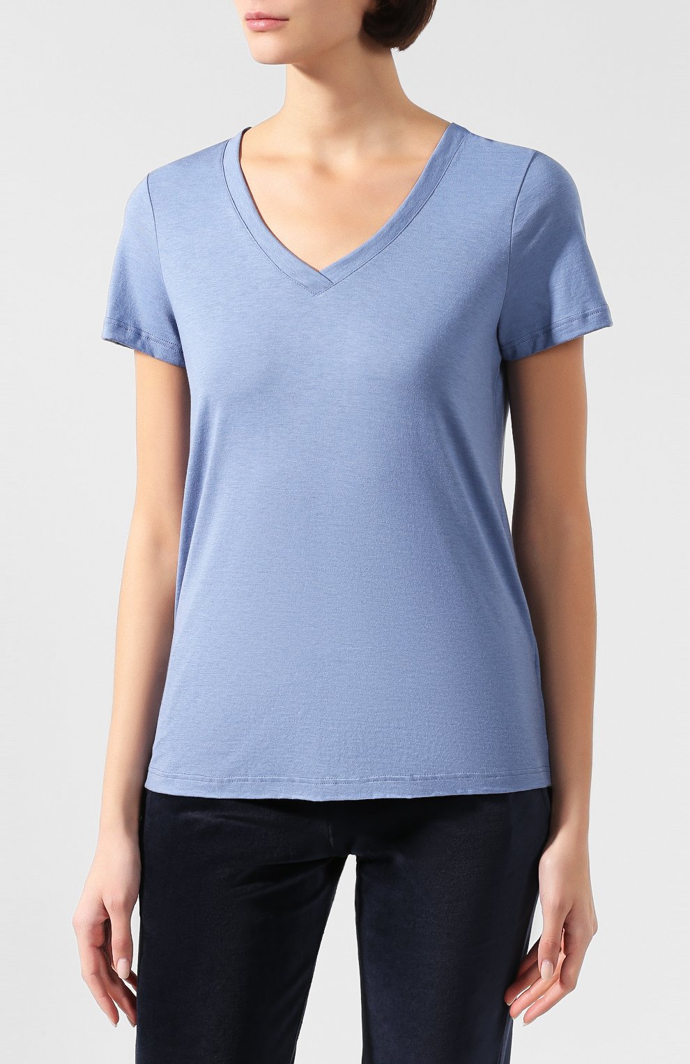 Футболка HANRO голубого цвета по цене 7200 руб., арт. 077876, фото 3 Футболка HANRO, арт. 077876, фото 3