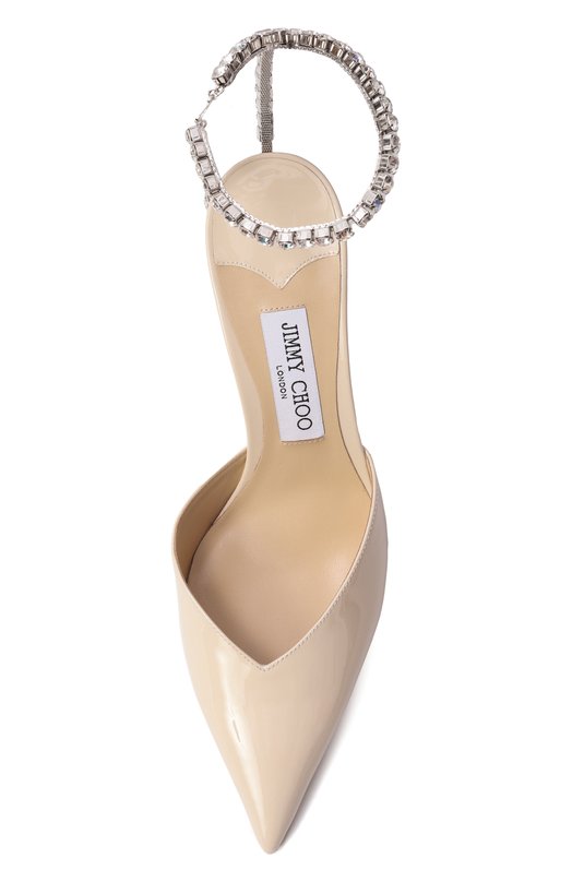 Кожаные туфли Saeda 85 Jimmy Choo SAEDA85B0B Кремовый  SAEDA85B0B Фото 6