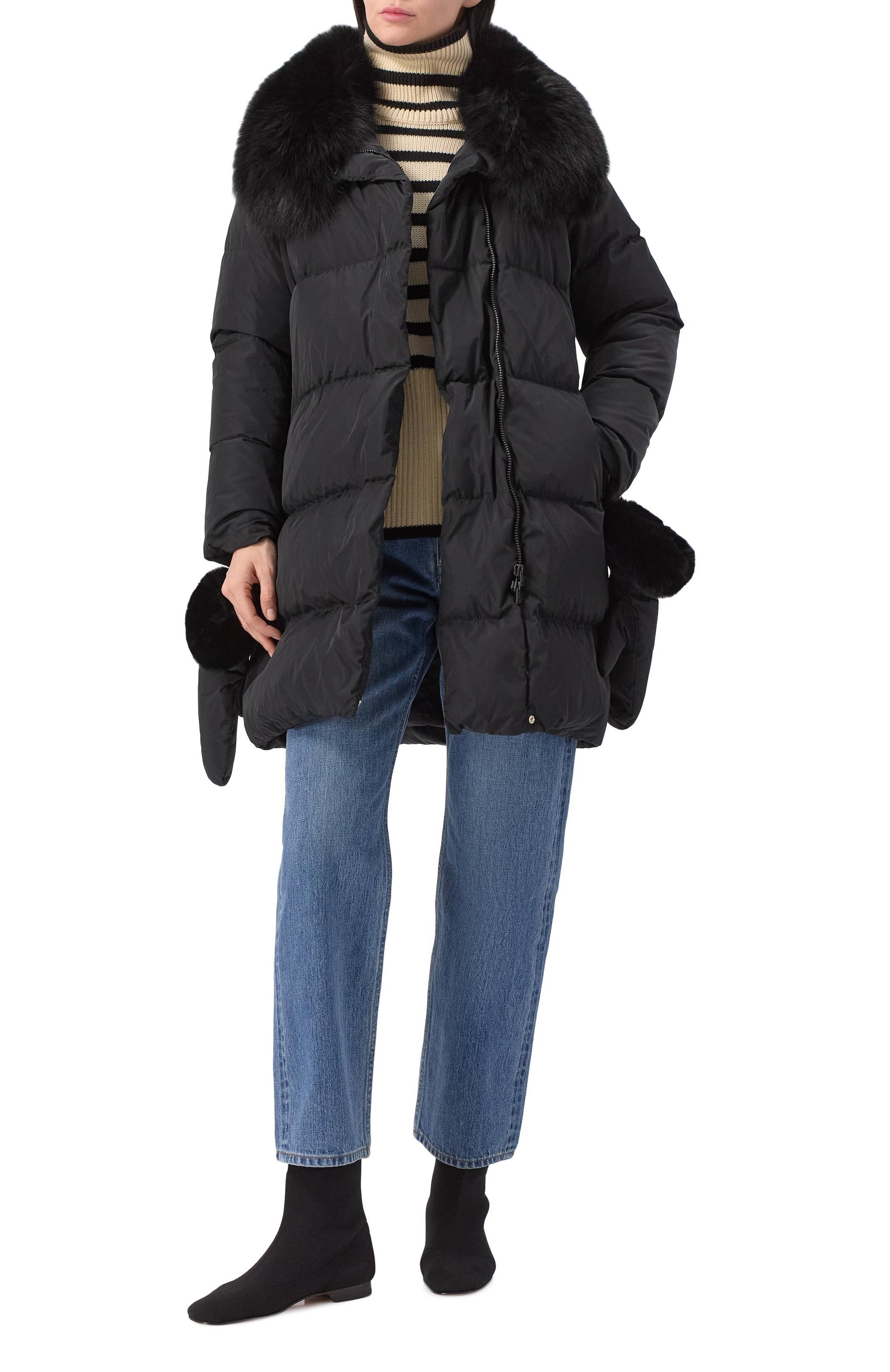 Пуховик с отделкой из песца YVES SALOMON, арт. M05690/D0TM, фото 2