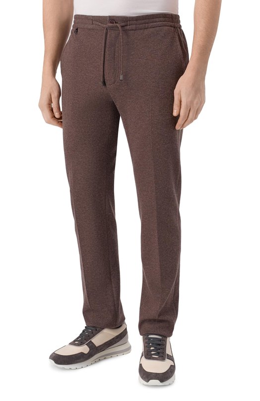 Брюки из хлопка и кашемира Stefano Ricci M1T5300174/TE3001_001 Коричневый  M1T5300174/TE3001_001 Фото 3