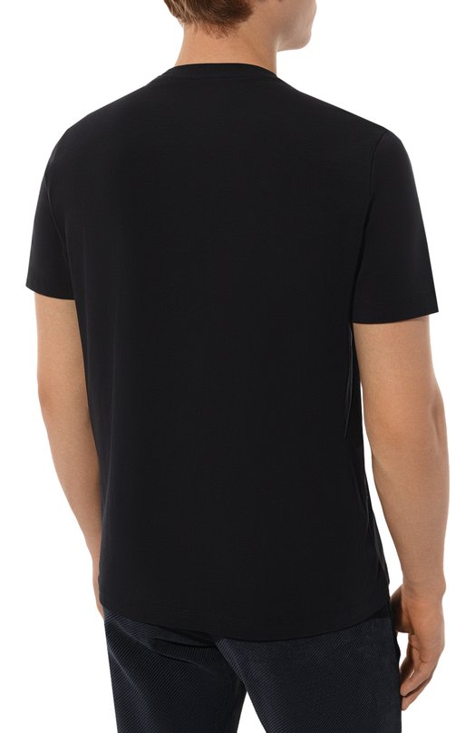Хлопковая футболка Corneliani 94G587-9425044 Синий  94G587-9425044 Фото 4