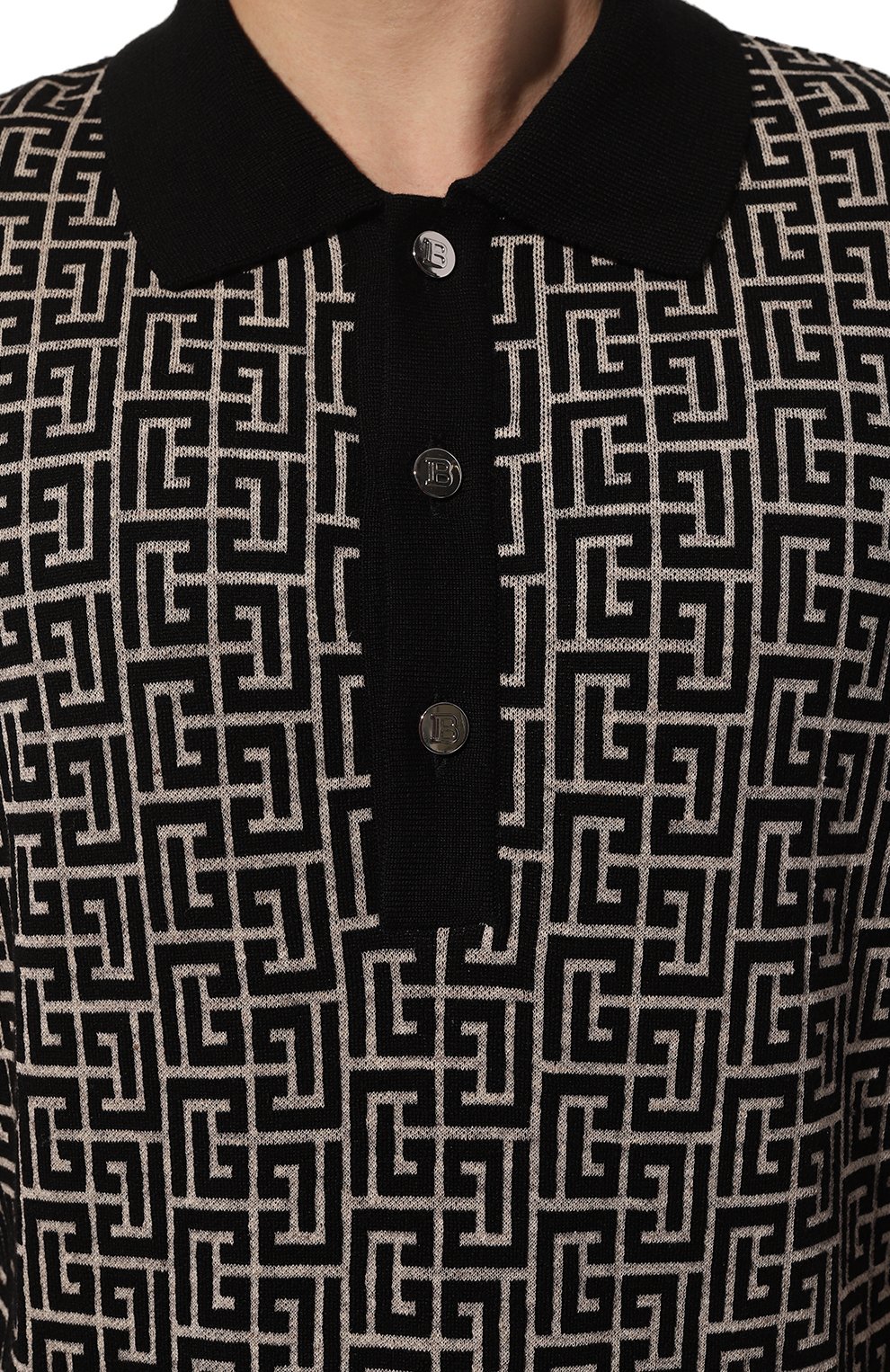 Поло из шерсти и льна BALMAIN, арт. CH1GB020/KB03, фото 5