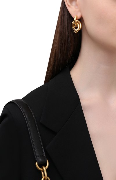 Серьги BALENCIAGA золотого цвета по цене 59950 руб., арт. 657160/TZ99G, фото 2 Серьги BALENCIAGA, арт. 657160/TZ99G, фото 2