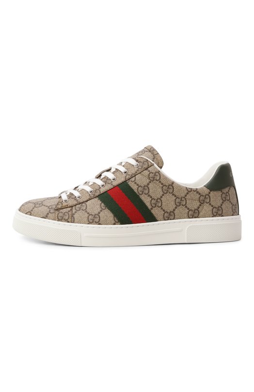 Текстильные кеды Ace Gucci 760774/FACMZ Бежевый  760774/FACMZ Фото 4